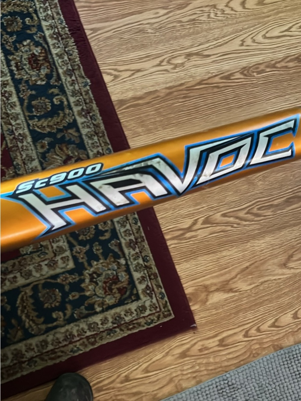 Easton ST900 Havoc Youth Baseball Bat - Orange with Blue/White Graphics